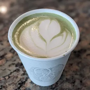 Strawberry Honey Matcha Latte