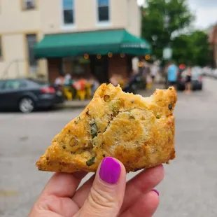 Sun dried tomato, goat cheese and green onion scone