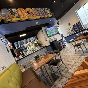 Order counter and a little reading nook for little kids