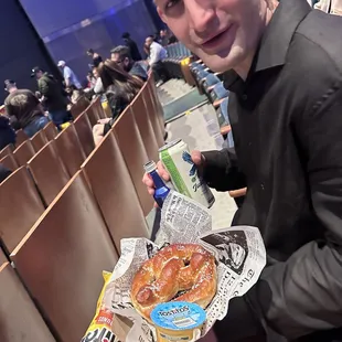 $14 for nachos and pretzel