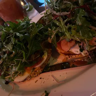 Bagel and smoked salmon