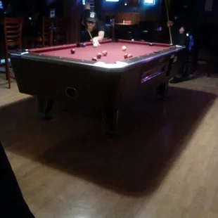 There&apos;s only 1 pool table. some people shamelessly play 10 games while you wait. Remember: sharing is caring.