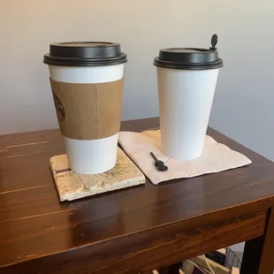 A double (coffee and matcha) to start a Suuper busy day... bad and good. LoL