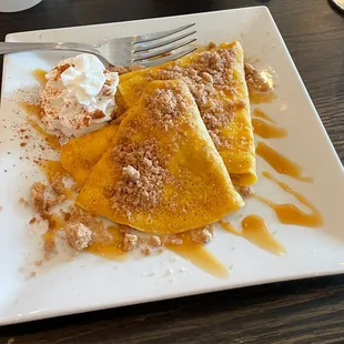Harvest Spice Pumpkin Cream Crepe   A Must Try!