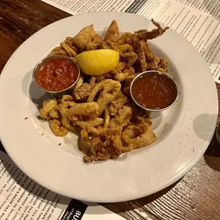 Calamari and banana peppers