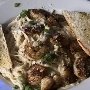 Crab & Blackened Shrimp Linguine