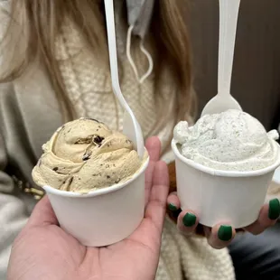 Yummy espresso Oreo cookie (left) and earl grey (right)