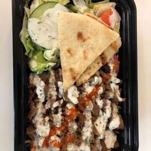 Lamb over rice with mild sauce