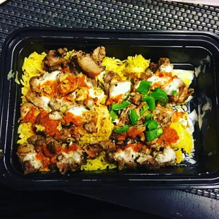 a meal in a plastic container