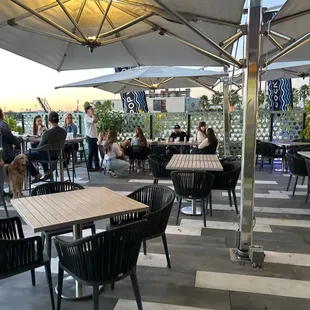 Seating, tampa bay art museum in the background