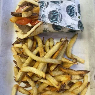 Gyro with fries