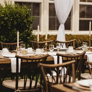 Our Famous Farmhouse Tables paired with our Willow Chairs make a perfect combo for any occasion.