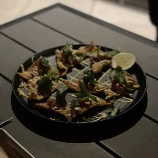 a plate of food on a table