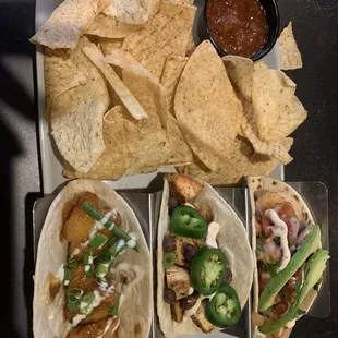 Tacos!  Fried Cauliflower, Shrimp and Southwest.