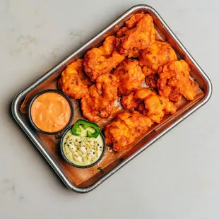 chicken wings and fried chicken, food