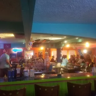 customers at the bar