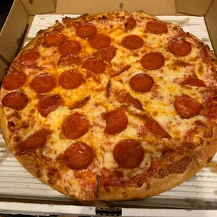 A pepperoni pie