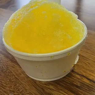 Small shaved mango ice.