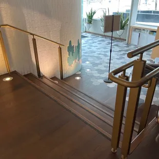 Back door  No ramp for wheelchair or stroller