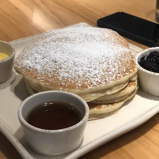 Ricotta Lemon Zest Pancakes Plate