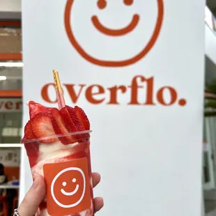 Strawberry soft serve