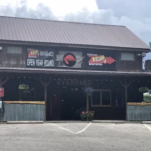 the front of the restaurant