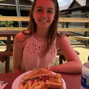 Enjoying lunch on the patio!