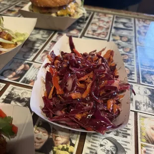 a plate of food on a table
