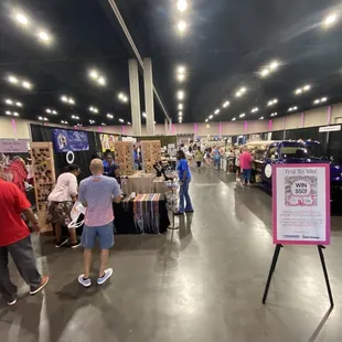 Inside the event space. Quite a few vendors