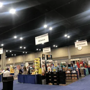 Inside convention center during trade show