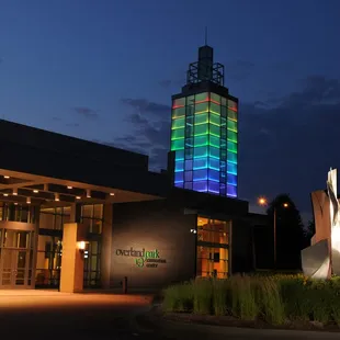 The beautiful OPCC Icon Tower at night!