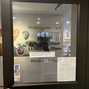 a poster on the door