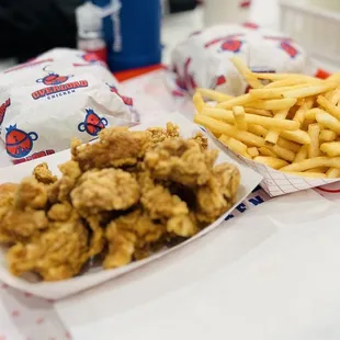 Spicy Chicken Popcorn &amp; French Fries &amp; 2 Chicken Sandwich for $26