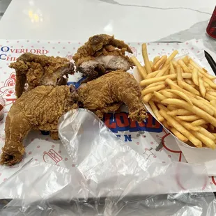 chicken wings and fried chicken