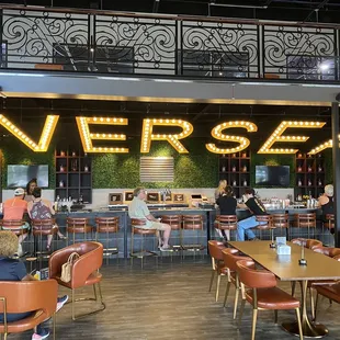 people sitting at tables