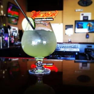 Moscow Mule:  Skyy vodka, Gosling's ginger beer, fresh squeezed lime juice and garnished with a lime.