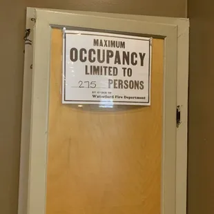 Maximum Occupancy