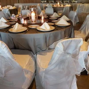 a table set for dinner