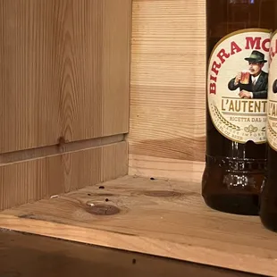 An unidentifiable trail of animal poop - it ran from the beer display to the old cash register on the back counter space.  YUCK!