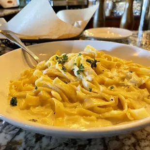 My husband loved his Pasta Alfredo