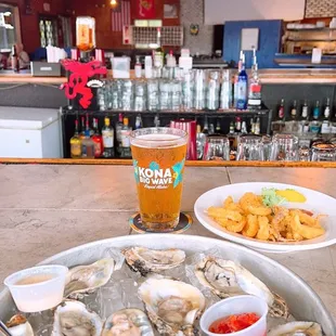 interior, oysters and mussels