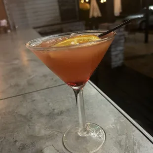 Blood orange martini