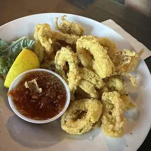 Calamari- nicely battered