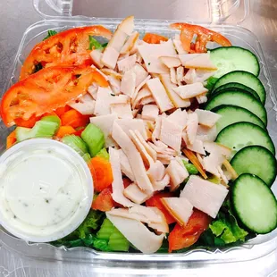 Turkey, ham, tuna &amp; garden salad