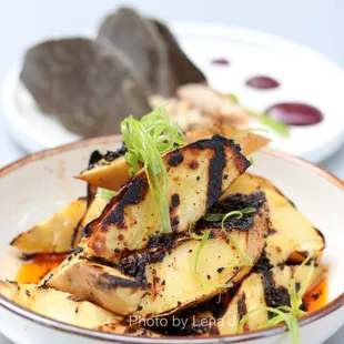 Roast Sweet Potato ($10) - sweet potato, indigenous chili crisp, scallion. Big portion but not as great as expected.