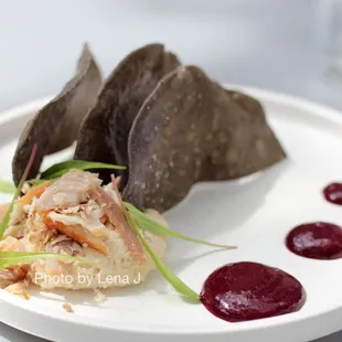 Red Cliff Lake Trout White Bean Spread ($14) - Tepary bean, smoked Lake Superior trout, wojape, fresh tostada. Good!