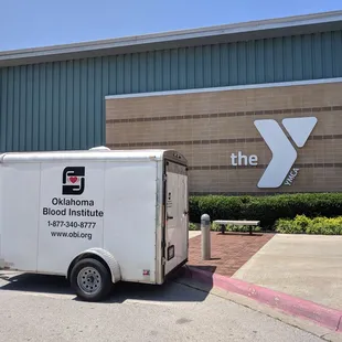 Donating at the blood drive.