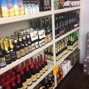 a wide selection of bottles