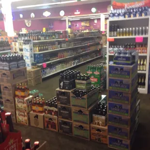 a wide selection of bottles