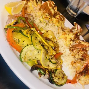 Stuffed Shrimp &amp; Sautéed Vegetables